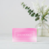 Carte De Visite Moderne Design rose violet créatif Modèle chic (Debout devant)