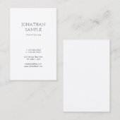 Carte De Visite Moderne Design simple Élégant Plain Professional (Devant / Derrière)
