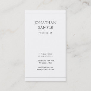 Carte De Visite Moderne Design simple Elégant Plat tendance Luxe
