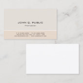 Carte De Visite Moderne Design simple Harmonie Couleurs Profession (Devant / Derrière)