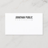 Carte De Visite Moderne Design simple Professionnel Plat Élégant (Devant)