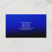 Carte de visite moderne design tendance noir bleu  (Dos)