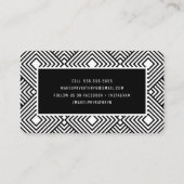 Carte De Visite MODERNE DIAMANT MINIMAL motif feuille or simple (Dos)