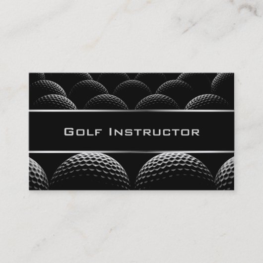 Carte de visite moderne d'instructeur de golf (Devant)