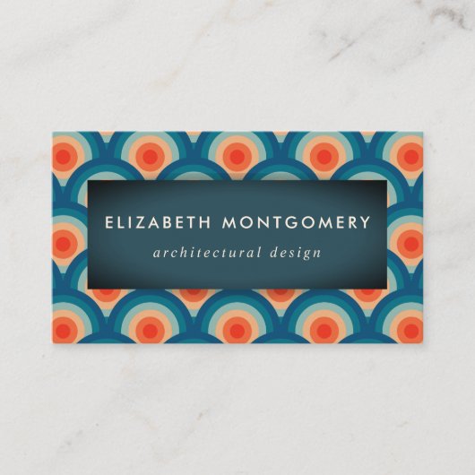 Carte de visite moderne du milieu du siècle (Devant)