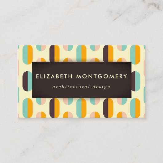 Carte De Visite Moderne du milieu du siècle (Devant)