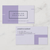 Carte De Visite Moderne Dusky Mauve et Grey Deux Tones (Devant / Derrière)