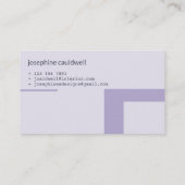 Carte De Visite Moderne Dusky Mauve et Grey Deux Tones (Dos)