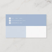 Carte De Visite Moderne Dusty Blue Professional (Dos)
