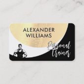 Carte De Visite Moderne dynamique QRcode Personal Trainer Fitness (Devant)