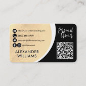 Carte De Visite Moderne dynamique QRcode Personal Trainer Fitness (Dos)