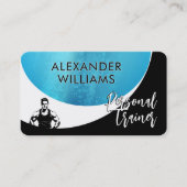 Carte De Visite Moderne dynamique QRcode Personal Trainer Fitness (Devant)