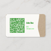 Carte de visite moderne écologique avec code QR (Dos)