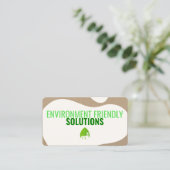 Carte de visite moderne écologique avec code QR (Debout devant)