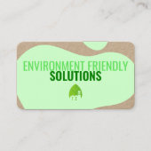 Carte de visite moderne écologique avec code QR (Devant)