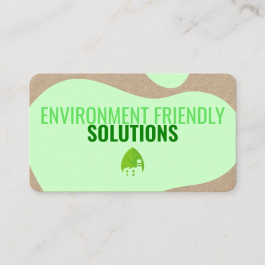 Carte de visite moderne écologique avec code QR (Devant)