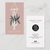 Carte De Visite Moderne éditable maison sombre décoration intérieu (Devant / Derrière)