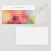Carte De Visite Moderne Elegant Abstrait Art Modèle Professionnel (Devant / Derrière)