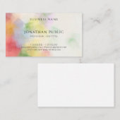 Carte De Visite Moderne Elégant Abstrait Art Modèle simple tendanc (Devant / Derrière)