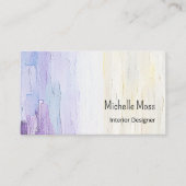 Carte De Visite Moderne Elegant Abstrait violet Concepteur intérie (Devant)