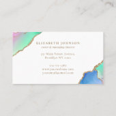Carte De Visite Moderne Elégant Arc-en-ciel Parties scintillant d' (Dos)