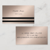 Carte De Visite Moderne, élégant, bandes noires professionnelles (Devant / Derrière)