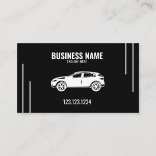 Carte De Visite Moderne élégant Black Mobile Car Laver et détai