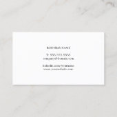 Carte De Visite Moderne Elegant BlackWhite Bold Monogramme Consult (Dos)