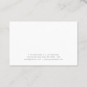 Carte De Visite Moderne Élégant Blanc Simple Simple Professionnel (Dos)