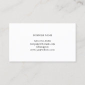 Carte De Visite Moderne Elegant Blue Gold Stripe Consultant (Dos)