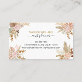 Carte De Visite Moderne élégant Boho élégant Botanique Floral (Dos)