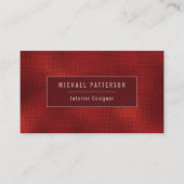 Carte De Visite Moderne élégant Bourgogne Foil Texturé Professionn (Devant)