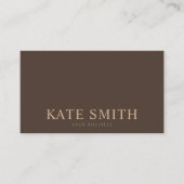 Carte De Visite Moderne Élégant Brown (Devant)