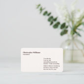 Carte De Visite Moderne Elegant Brown Chic tendance Cool professio (Debout devant)