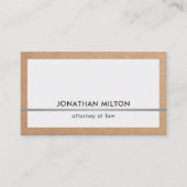 Carte De Visite Moderne Elégant Brown Faux Silver Consultant (Devant)