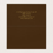Carte De Visite Moderne élégant Brown Gold Professional tendance (Intérieur déplié)