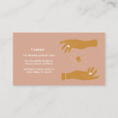 Carte De Visite Moderne Elégant Céleste Mains Yoga (Dos)