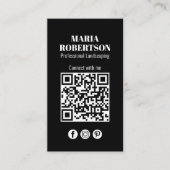 Carte De Visite Moderne Elegant Chic Papillons Nature QR Code (Devant)