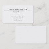 Carte De Visite Moderne élégant classique blanc professionnel (Devant / Derrière)