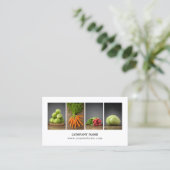 Carte De Visite Moderne Elegant Clean Nutrition Entraîneur Chef (Debout devant)