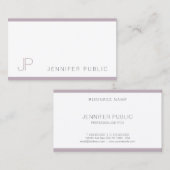 Carte De Visite Moderne Élégant Conception Monographique Simple Pl (Devant / Derrière)