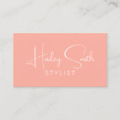 Carte De Visite Moderne Elegant Coral Professionnel (Devant)