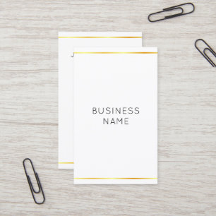 Carte De Visite Moderne Elegant Corporate Gold Stripes Vertical
