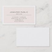 Carte De Visite Moderne Elegant Couleur Simple Design Plat tendanc (Devant / Derrière)