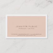 Carte De Visite Moderne Elegant Couleur Smart Plain Luxe (Devant)