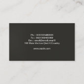 Carte De Visite Moderne Élégant Créatif élégant Professionnel Prop (Dos)