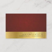 Carte De Visite Moderne Elegant Creative Gold Premium Silk Luxe (Dos)