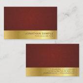 Carte De Visite Moderne Elegant Creative Gold Premium Silk Luxe (Devant / Derrière)