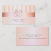 Carte De Visite Moderne Élégant Cupcake Élégant (Devant / Derrière)