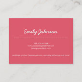 Carte de visite moderne élégant de coeur (Dos)